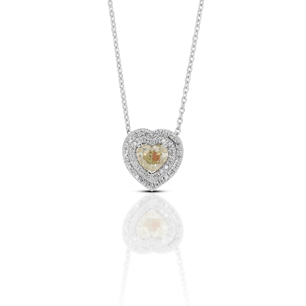 Pandantiv Aur alb Diamant  (Natural) - Diamant  #1.1