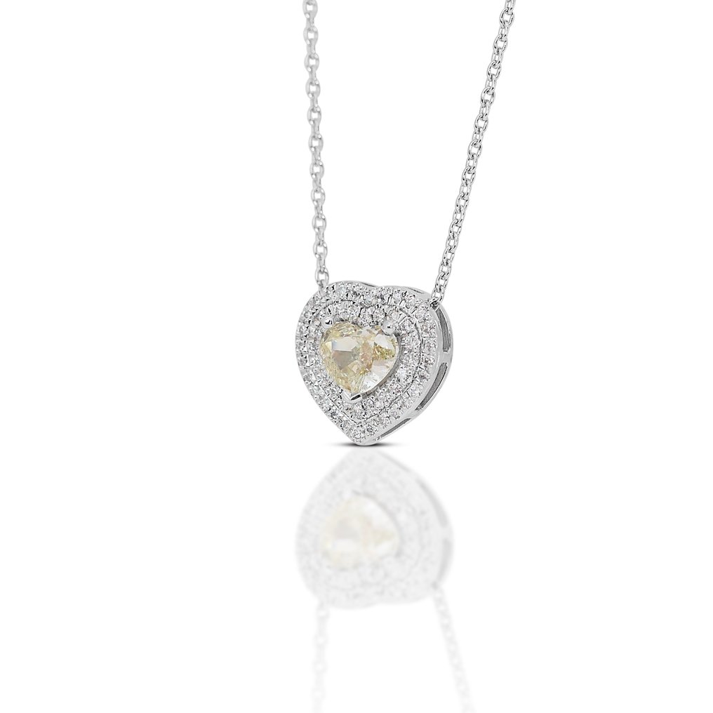 Pandantiv Aur alb Diamant  (Natural) - Diamant  #3.1