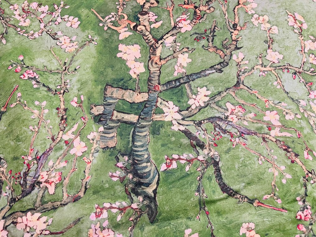 Tela exclusiva con tema de flor de almendro - - Tejido de tapicería  - 300 cm - 280 cm #2.2