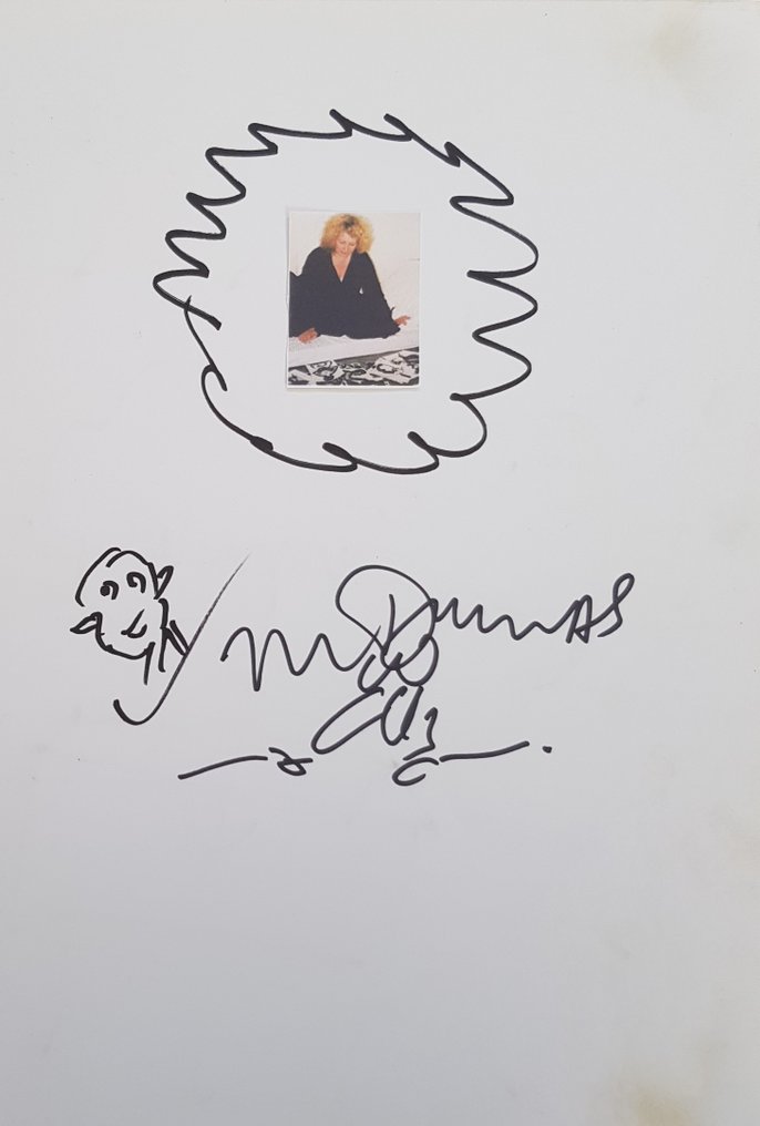 Signed; Marlene Dumas & H.A. Schult - Affenkopf & another drawing - 2008 #1.0