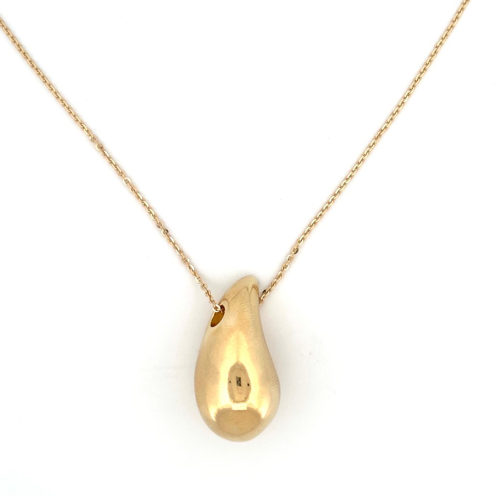 Teardrop Chain - 4.9 gr - 45 cm - 18 Kt - Necklace with pendant - 18 kt. Yellow gold #1.2