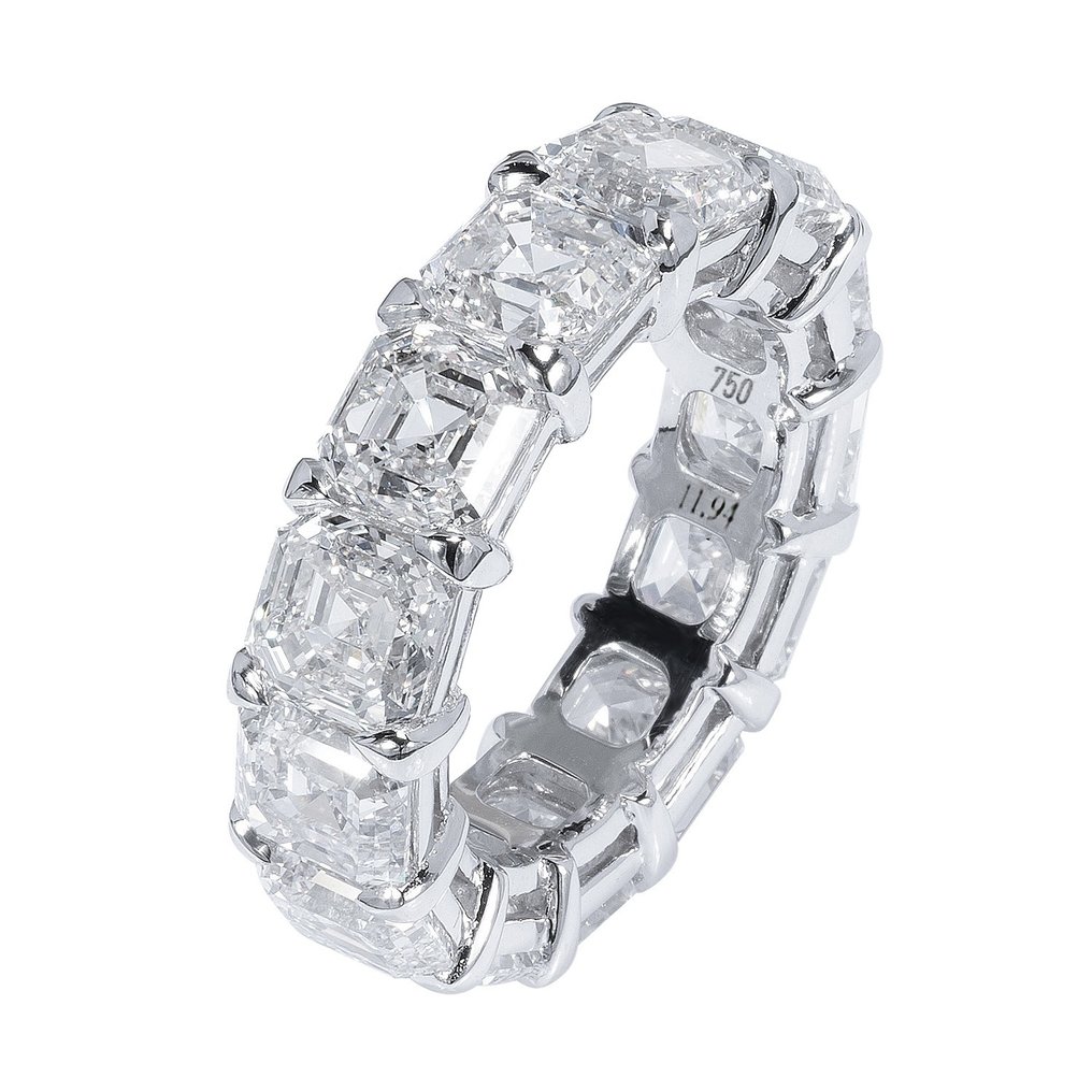 Eternity ring White gold -  11.94 tw. Diamond  (Natural) #1.1