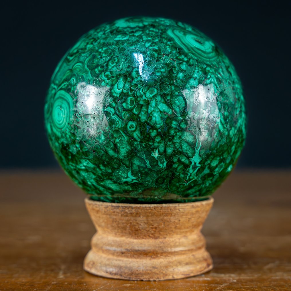 Beautiful Natural Malachite Sphere- 550.73 g #1.1