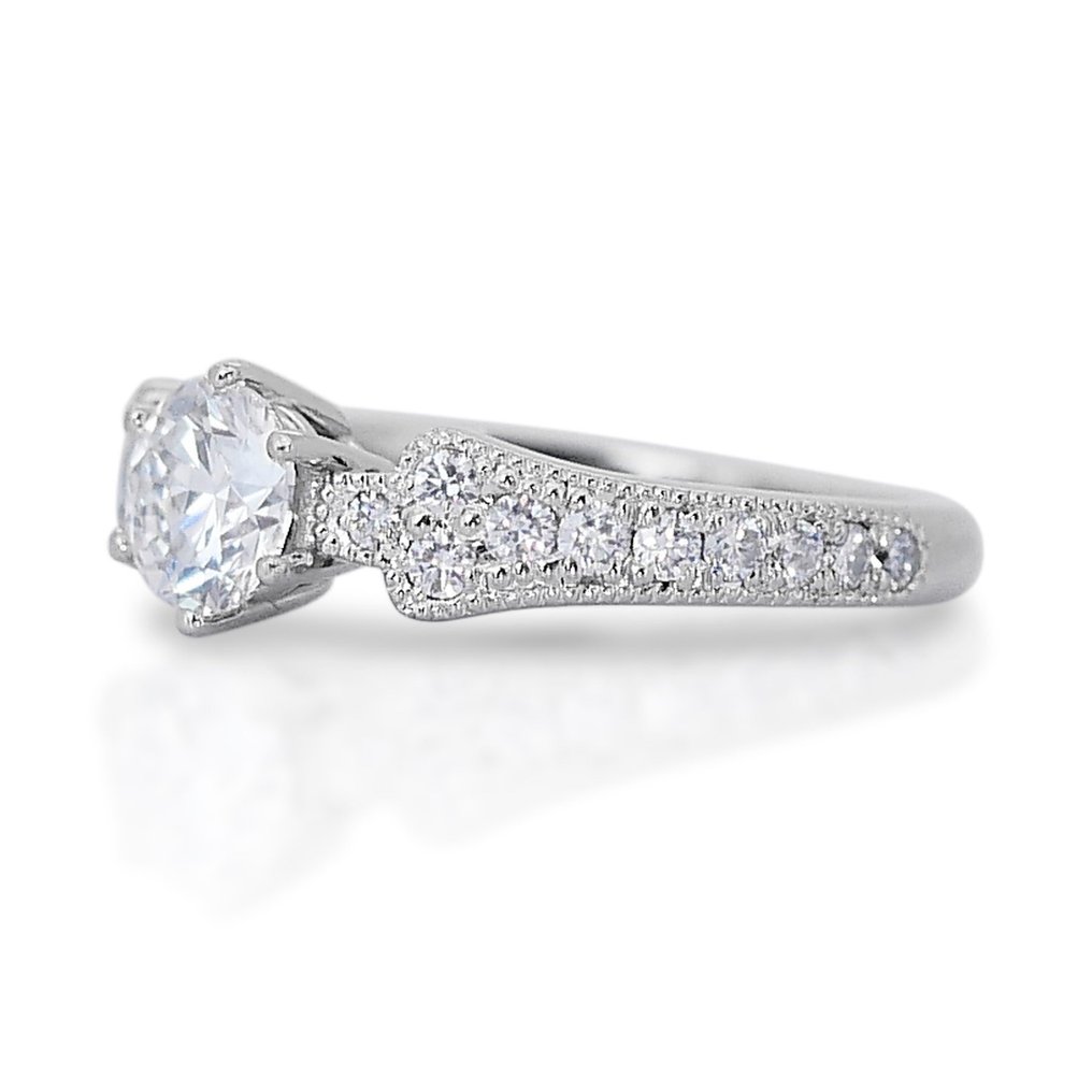 Ring Witgoud Diamant  (Natuurlijk) - Diamant  #3.1