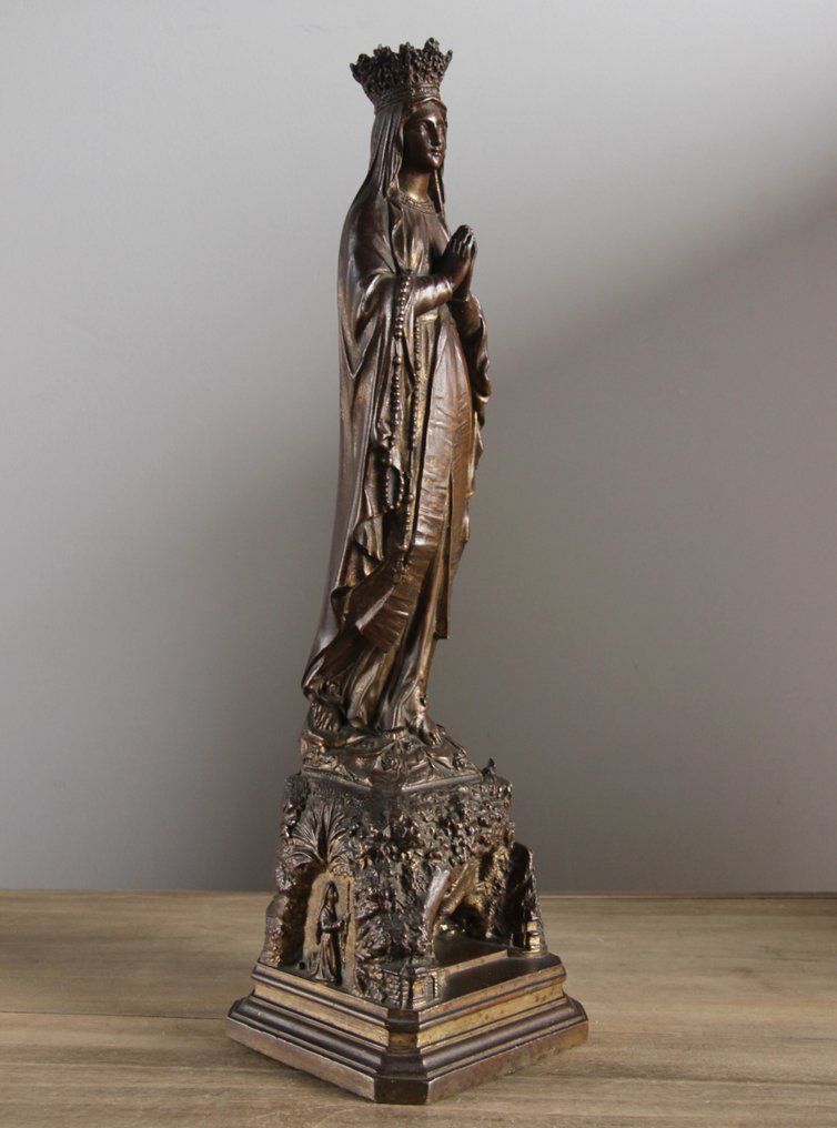 E. Lapayre - Figurine - OLV van Lourdes - 35cm - Zamak #1.1
