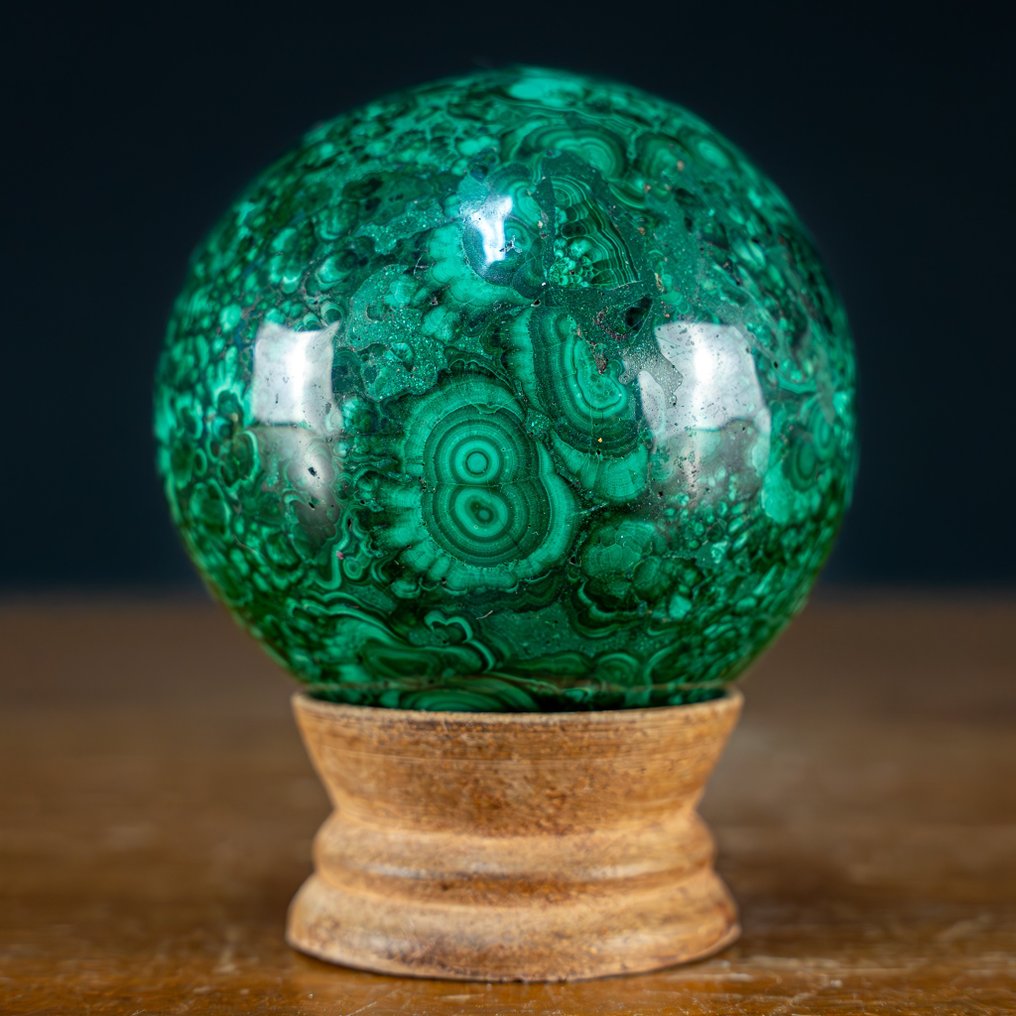 Beautiful Natural Malachite Sphere- 550.73 g #1.2