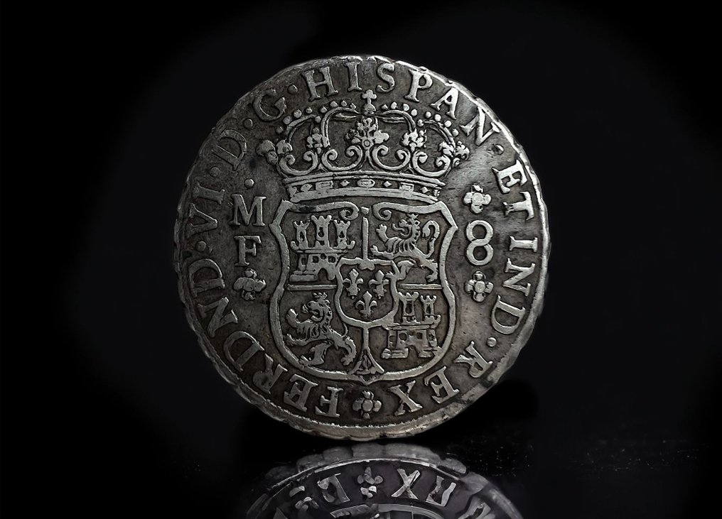 Espanha. Fernando VI (1746-1759). 8 Reales 1748 Mexico MF #2.1