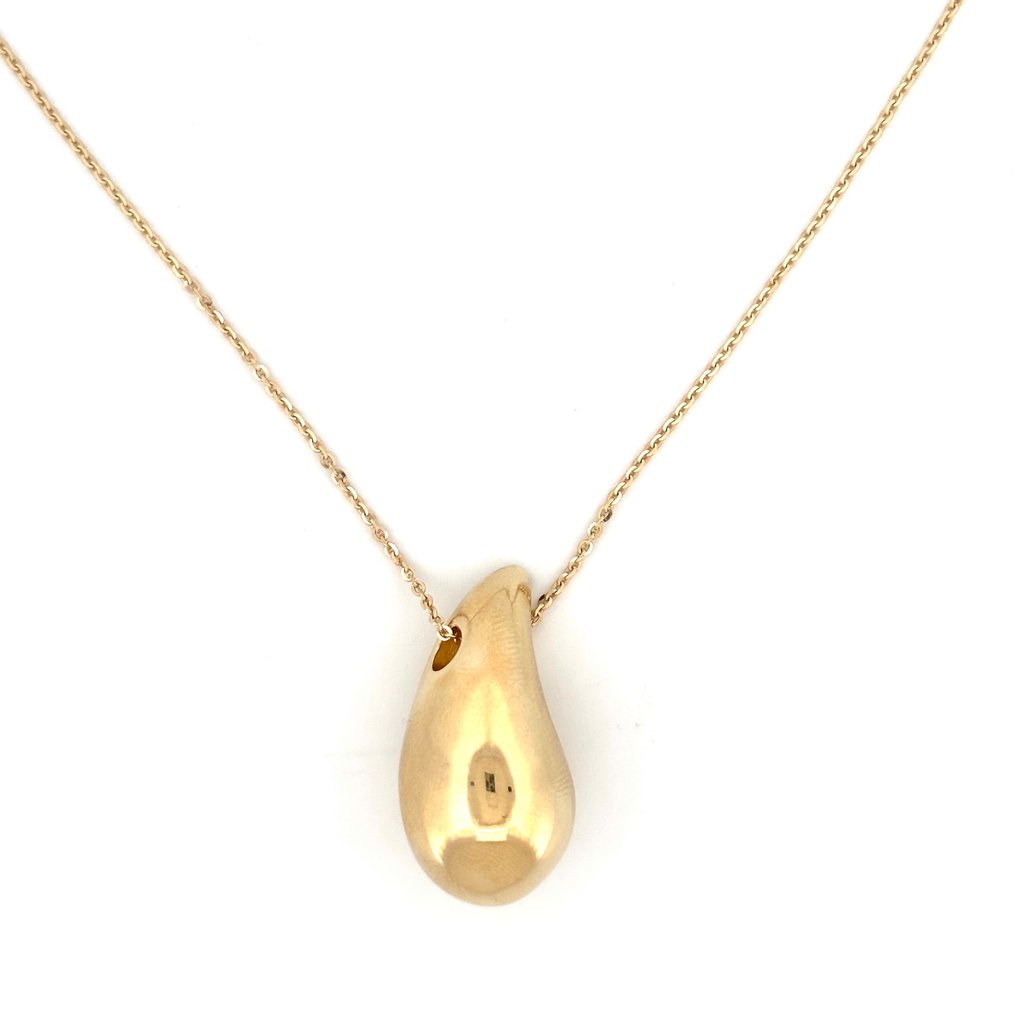 Teardrop Chain - 4.9 gr - 45 cm - 18 Kt - Necklace with pendant - 18 kt. Yellow gold #2.1