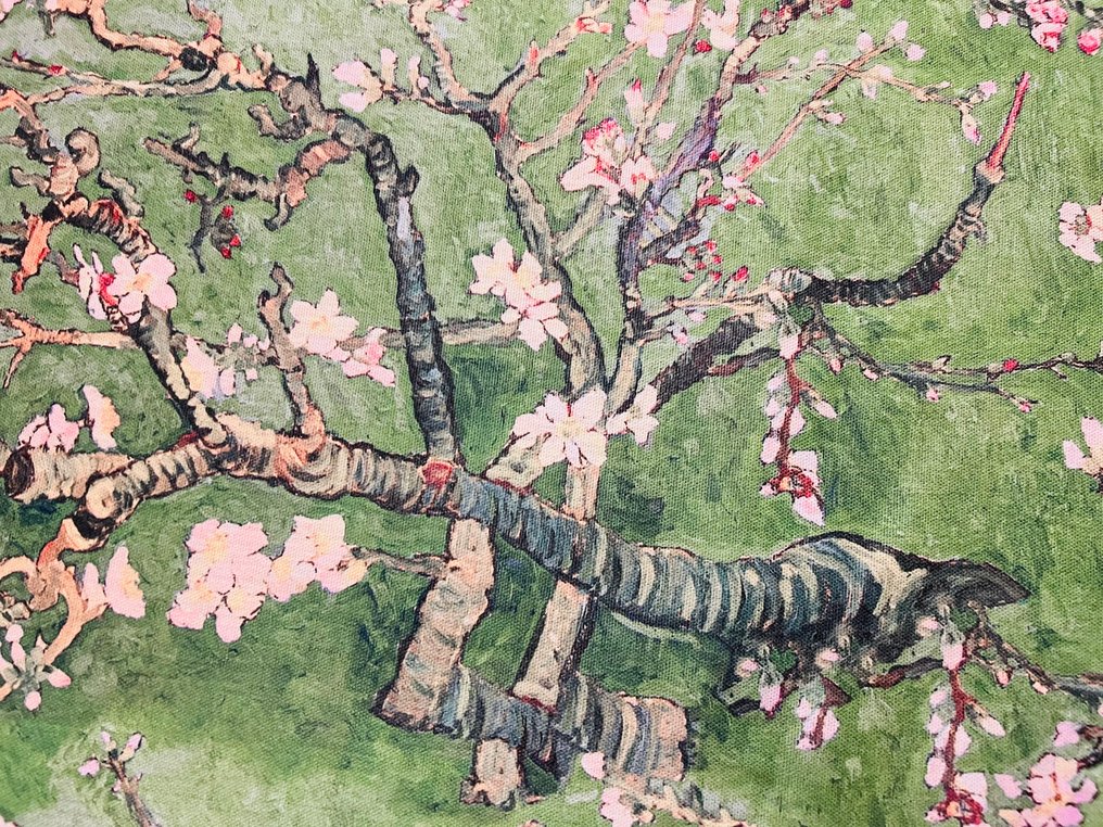 Tela exclusiva con tema de flor de almendro - - Tejido de tapicería  - 300 cm - 280 cm #1.1