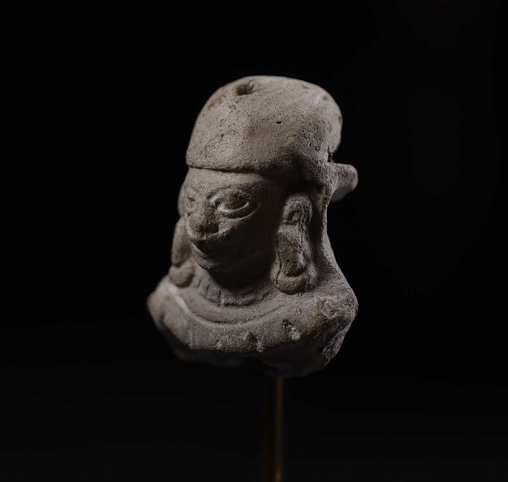 Förcolumbiansk Precolumbiansk skulptur med spansk exportlicens - 5 cm #2.1