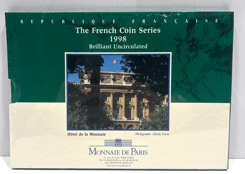 Frankreich. Fifth Republic. Year Set (FDC) 1998 (10 monnaies) #2.1