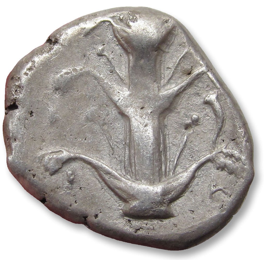 昔兰尼加， 凯雷内. Time of Magas. Didrachm circa 294-275 B.C. - variety with cornucopiae symbol on reverse - #1.1