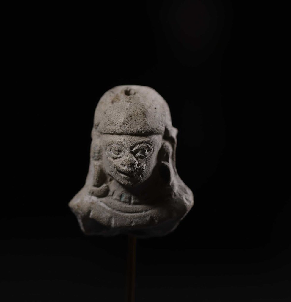 Förcolumbiansk Precolumbiansk skulptur med spansk exportlicens - 5 cm #1.1