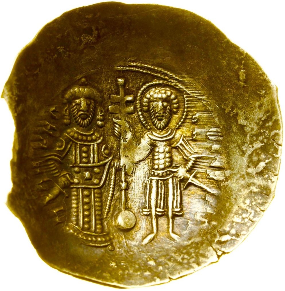 Império Bizantino. Manuel I Komnen (1143–1180). Aspron Trachy AD 1160 – 1164 Constantinople #1.1