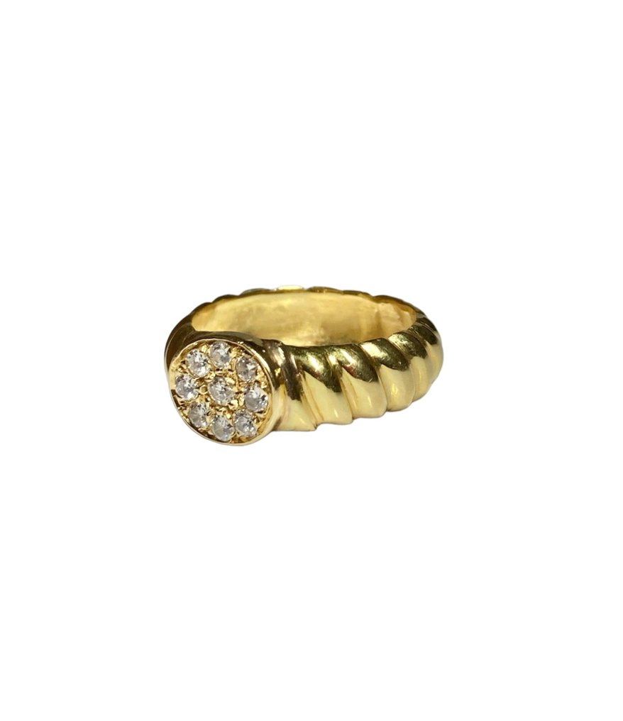 Ring Gelbgold Diamant  (Natürlich)  #1.2