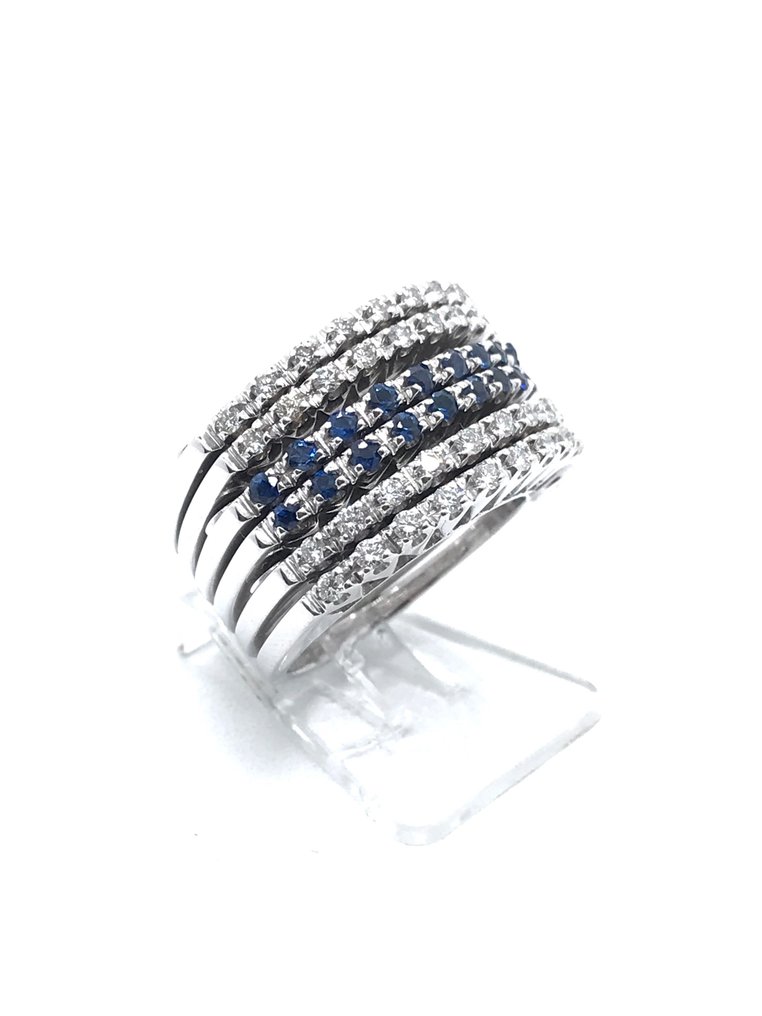 PONTE VECCHIO - Ring Hvidguld Diamant - Safir #2.1