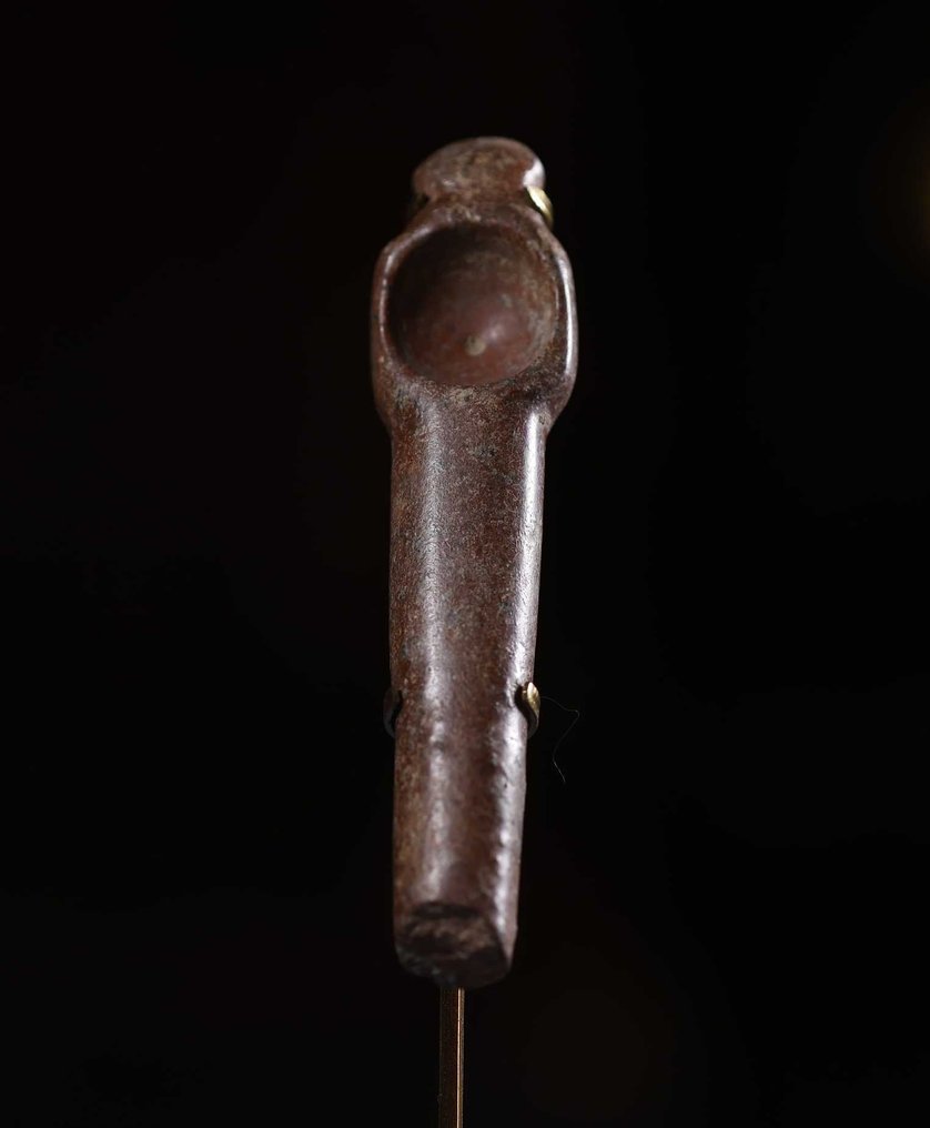 图马科-托利塔 Terracotta 附有西班牙出口许可证的前哥伦布时期勺子 - 10 cm #1.1