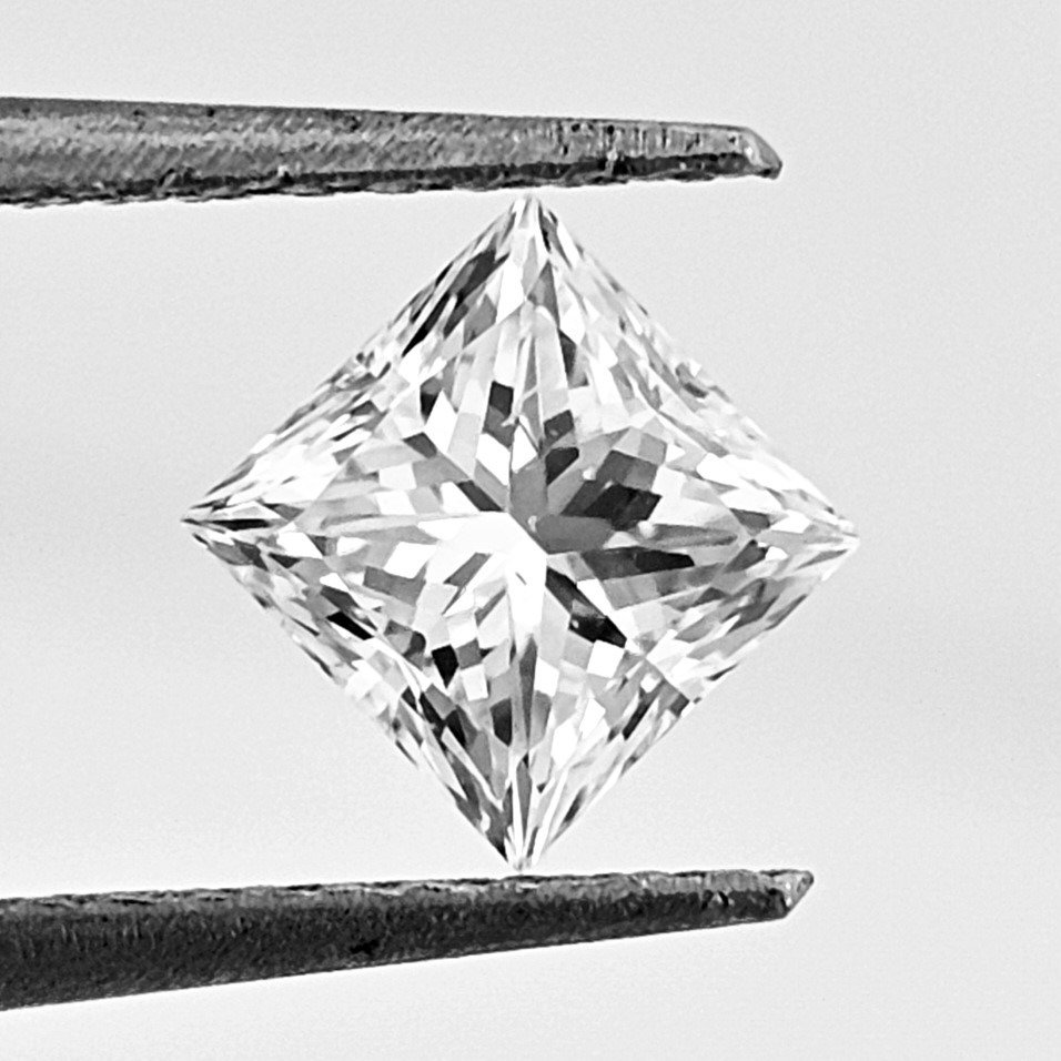 1 pcs Diamant  (Natuurlijk)  - 0.80 ct - Carré - E - SI1 - Gemological Institute of America (GIA) #1.2