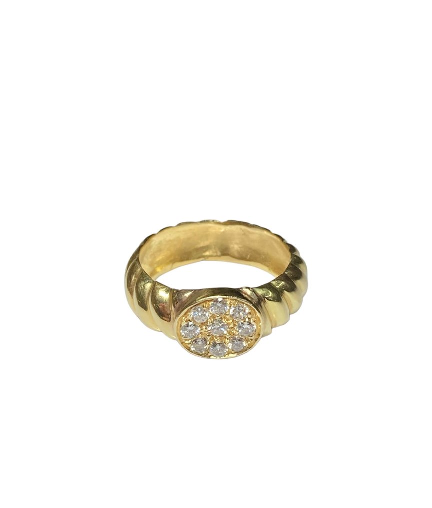 Ring Gelbgold Diamant  (Natürlich)  #2.1