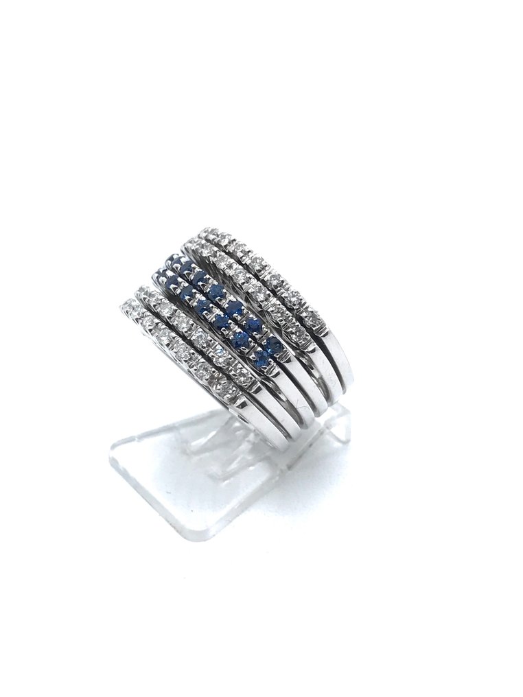 PONTE VECCHIO - Ring Witgoud Diamant - Saffier #1.2