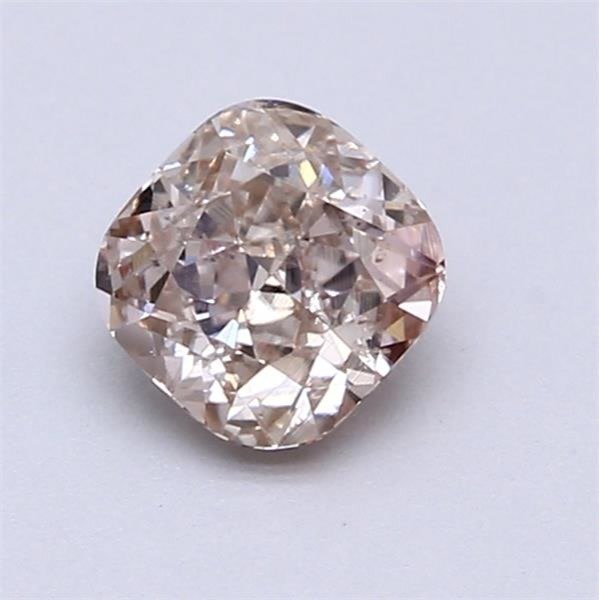 1 pcs Diamante - 0.90 ct - Cuscino - marrone rosato molto chiaro - SI2 #1.1