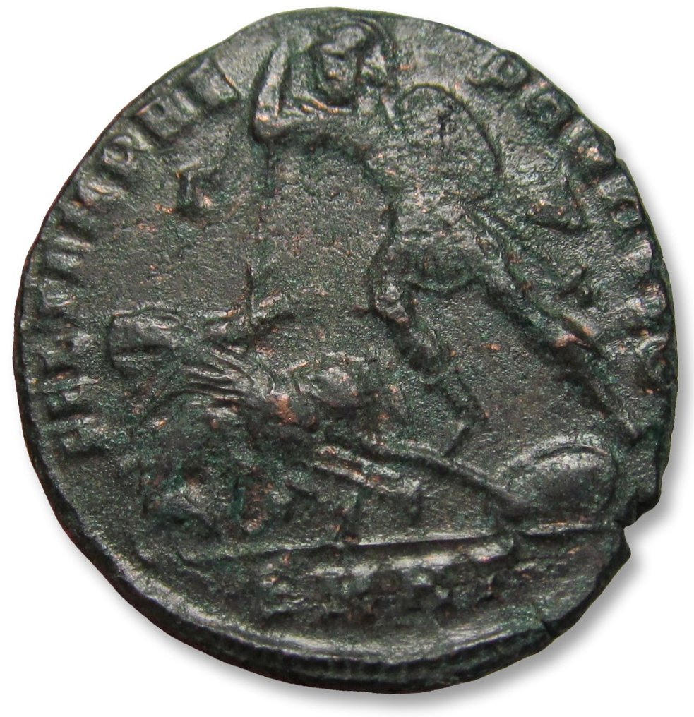 Romerska riket. Constantius II as Augustus. Centenionalis Heraclea mint, 3rd officina circa 350-355 A.D. - mintmark SMHΓ - large 23mm coin #1.2