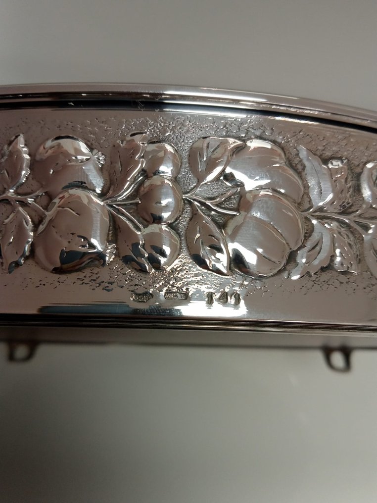 Serviertablett - Kristall, Holz, Silber #3.2