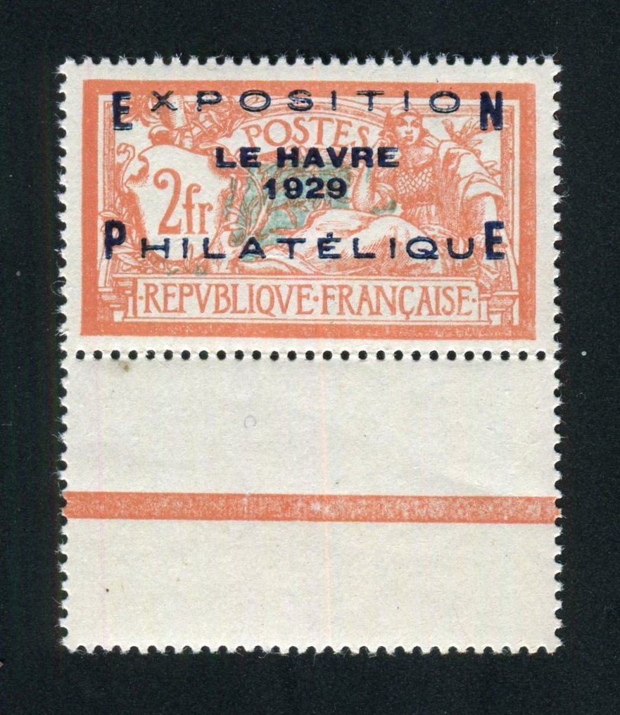 France 1929 - Superbe n° 257A Centrage Parfait Bord de Feuille Neuf ** #1.1