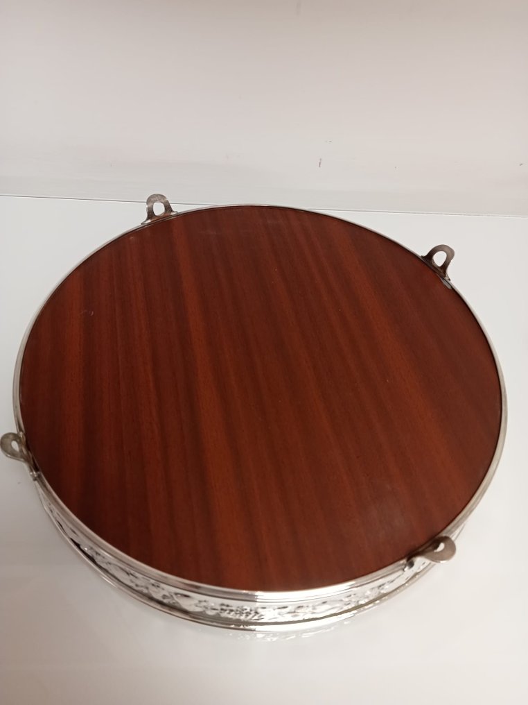 Serviertablett - Kristall, Holz, Silber #1.0