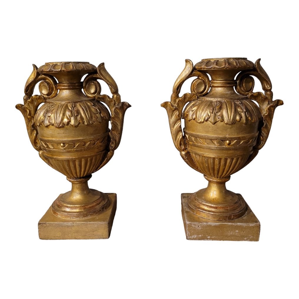 Portapalme - Baluster vase (2)  - Wood #1.1