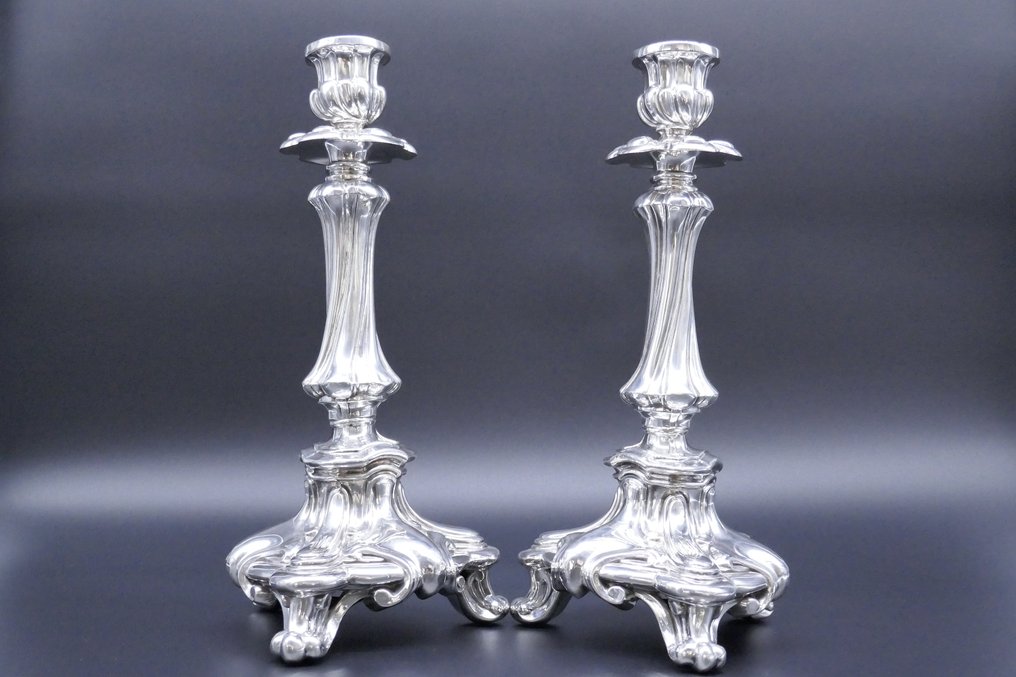 Figur - Los candelabros dl siglo XIX en plata 950.  (2) - Silber #1.1
