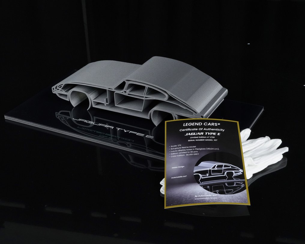 Jaguar E-Type - 1/12 Bilskulptur- 1/30 STK - Legends Cars® - By Automobilia Art® - Art Sculpture - 2024 #2.2