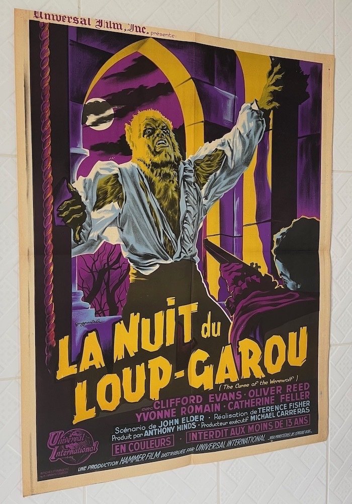 Art by Guy Gérard Noël - Curse of the werewolf (1961) Hammer, Terence Fisher - Poster, Rare - Original French Cinema release, 80x60 cm #1.2