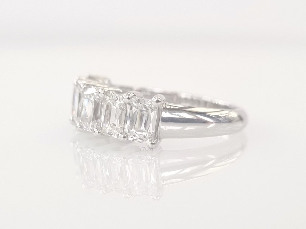 Alliancering - 14 karat Hvidguld Diamant  (Natur) #2.2