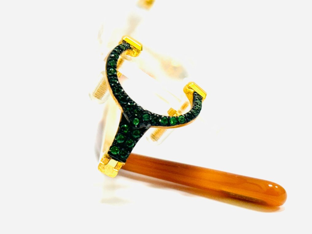 Cartier - Piccadilly Gold 0.50 Ct Natural Emeralds - Occhiali da sole #3.1