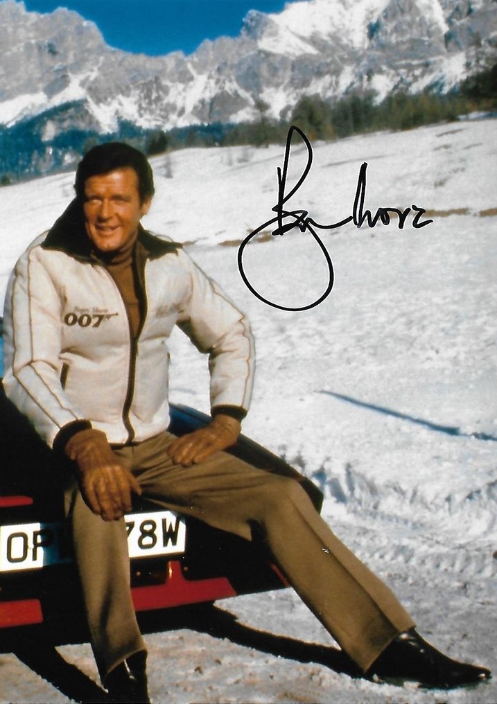 Roger Moore - Autographed Photo "For Your Eyes Only" James Bond 007 with b'bc COA. #2.1