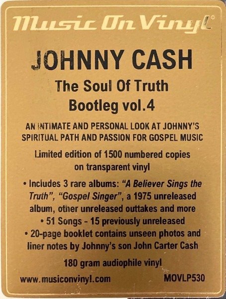 Johnny Cash - Bootleg 4: The Soul of Truth - 3xLP Album (triple album) - 180 gram - 2020 #2.1