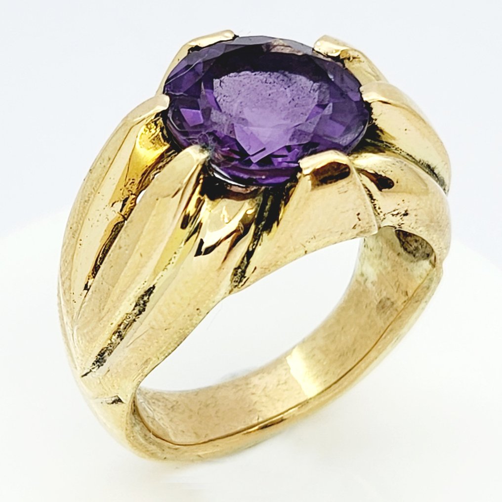 戒指 - 18 克拉 黃金 紫水晶 #2.1