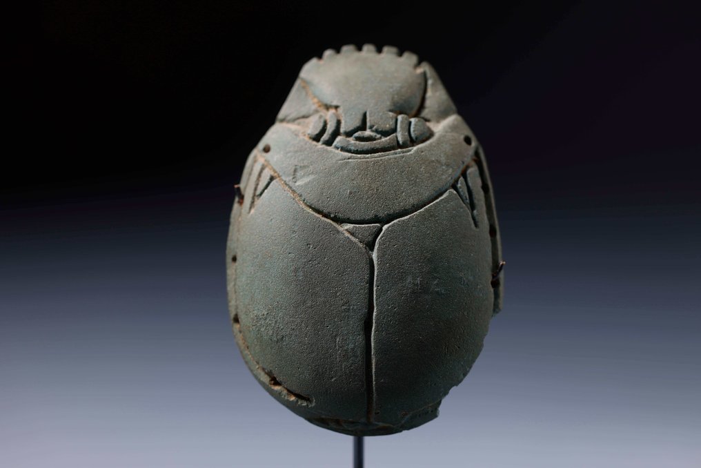 Forntida Egypten Egyptisk hjärta skarabé amulett - 7 cm #3.2