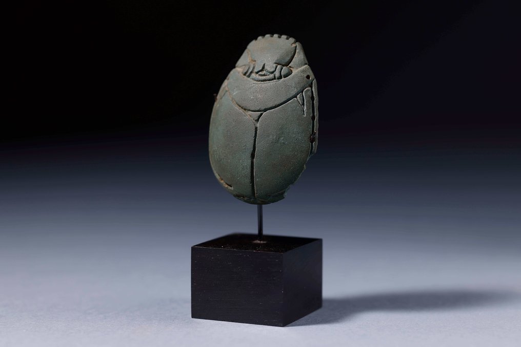 Forntida Egypten Egyptisk hjärta skarabé amulett - 7 cm #2.2