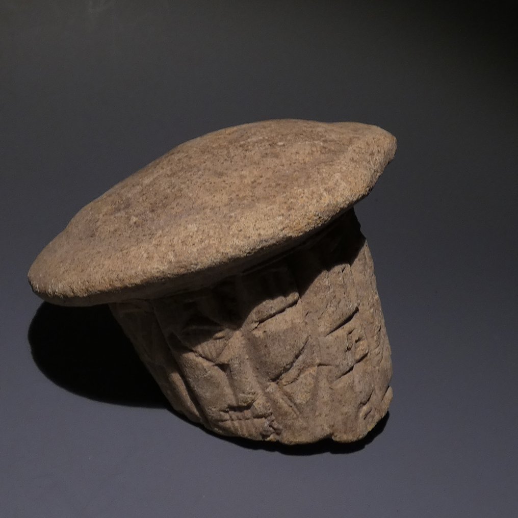Vieux babylonien Grand cône cunéiforme de fondation. 7,5 cm H. c. 3000 AVANT JC. Licence d'importation espagnole. Figure - 7.5 cm #1.2