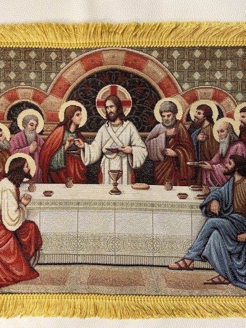 San Leucio Exclusive Gobelin tapestry of the Last Supper. - Biblical tapestry - 43 cm - 73 cm #1.0