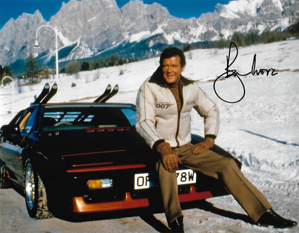 Roger Moore - Autographed Photo "For Your Eyes Only" James Bond 007 with b'bc COA. #1.1