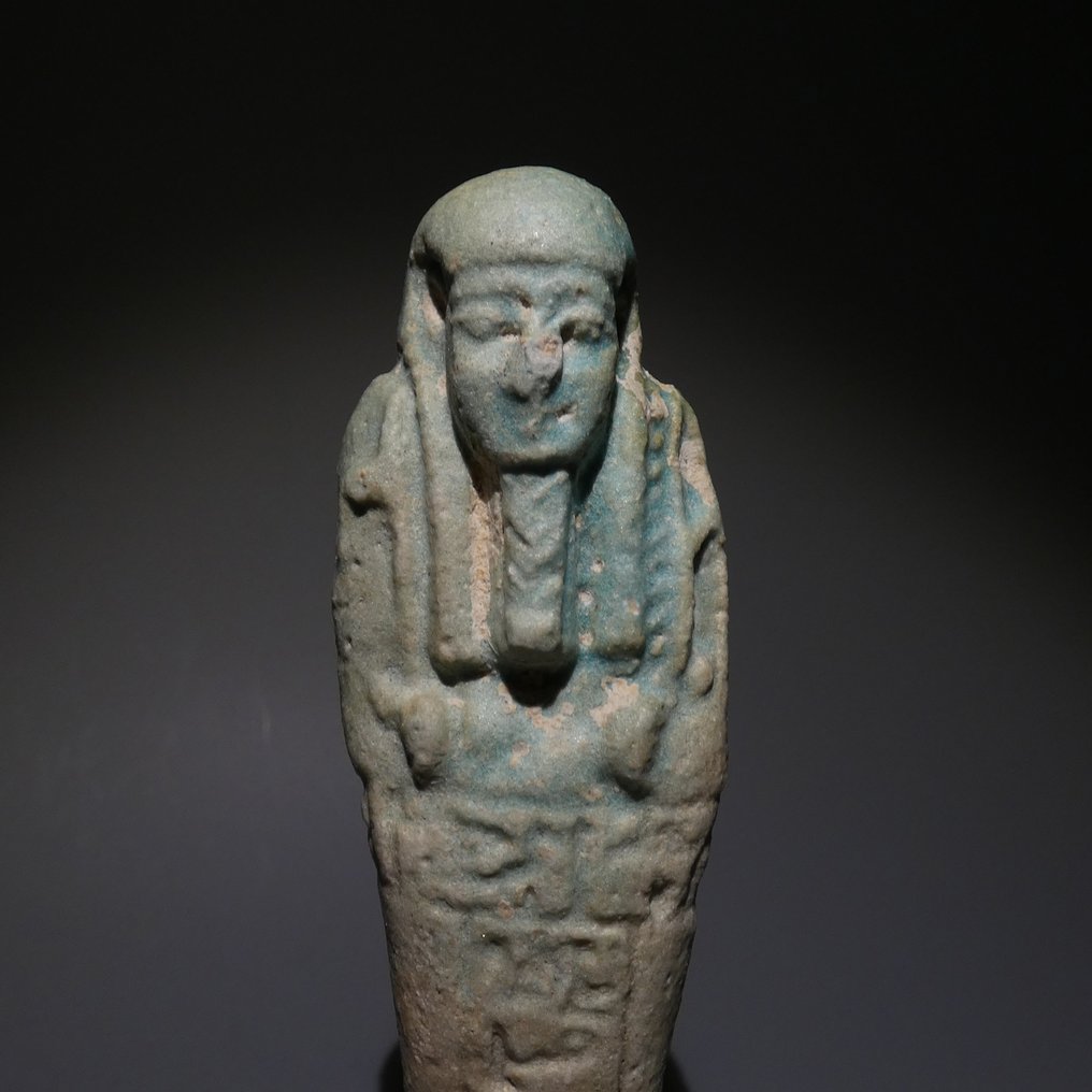 古埃及 沙卜蒂。 11.5 公分高。晚期，西元前 664 - 332 年 小雕像 - 11.5 cm #1.2