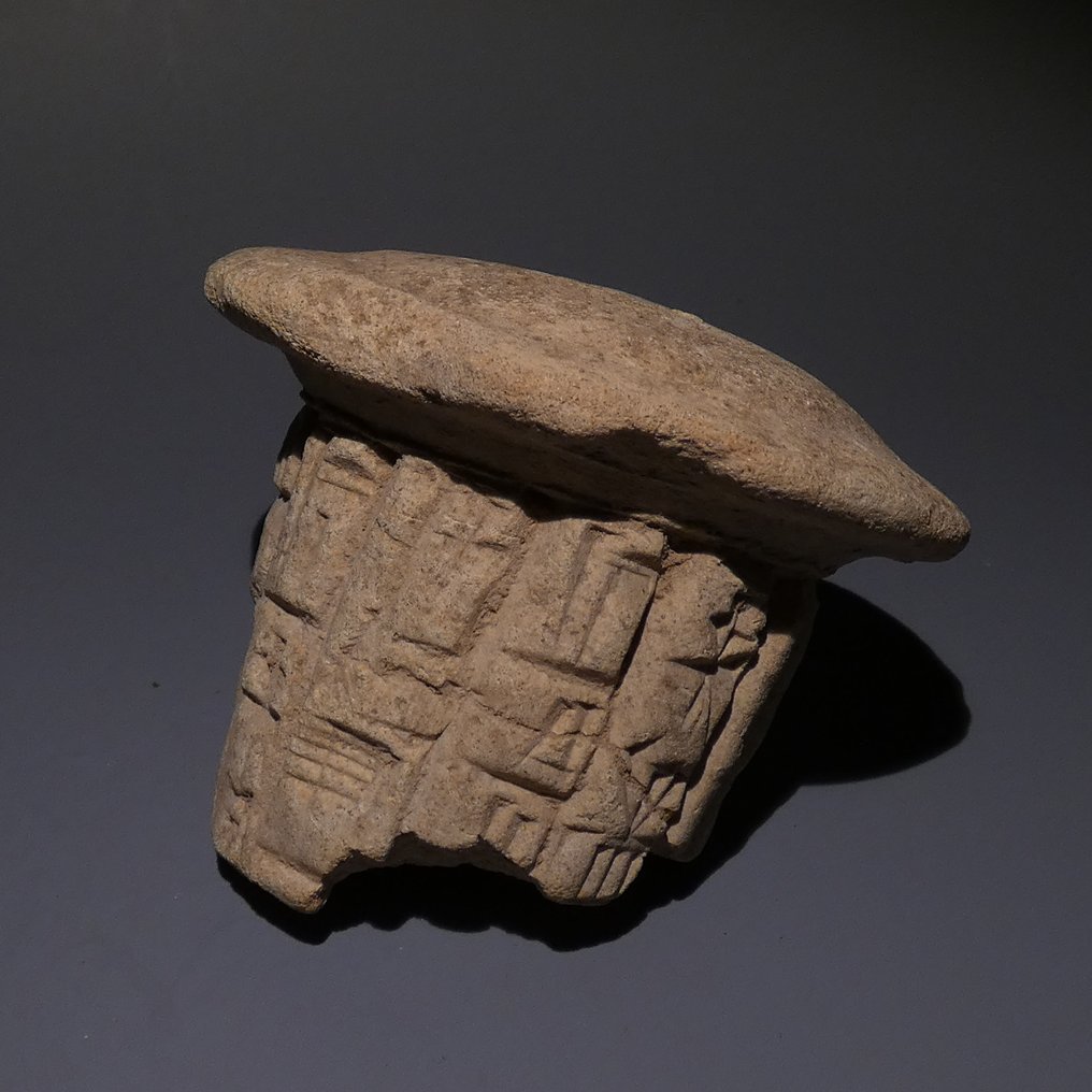 Vieux babylonien Grand cône cunéiforme de fondation. 7,5 cm H. c. 3000 AVANT JC. Licence d'importation espagnole. Figure - 7.5 cm #1.1