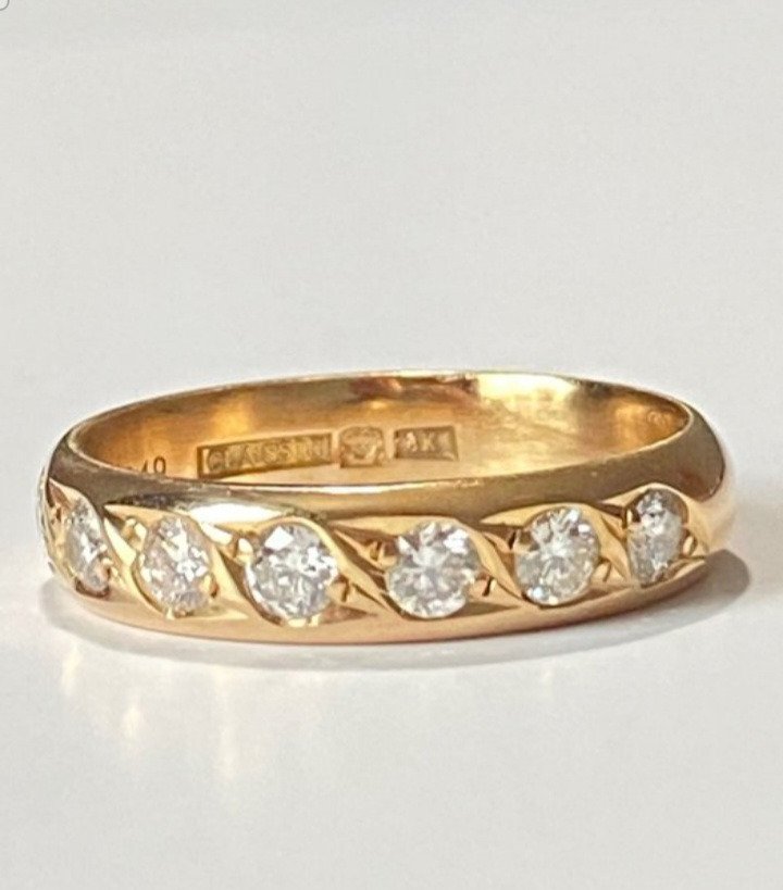 戒指 - 18K包金 黄金 钻石 #1.1