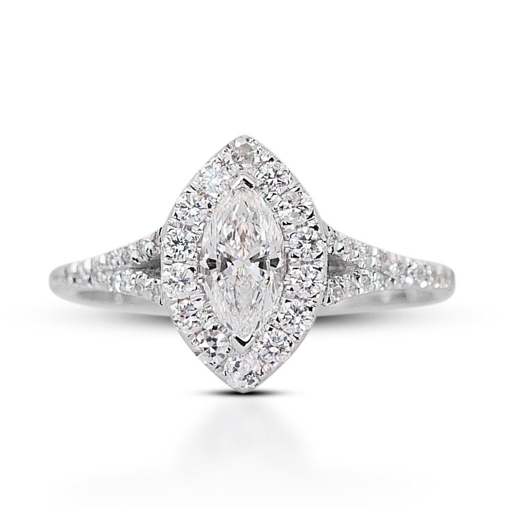 Ring Weißgold Diamant  (Natürlich) - Diamant  #1.2