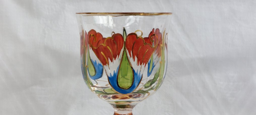Brennevin-sett - Art Nouveau likørglass - Glass #2.1