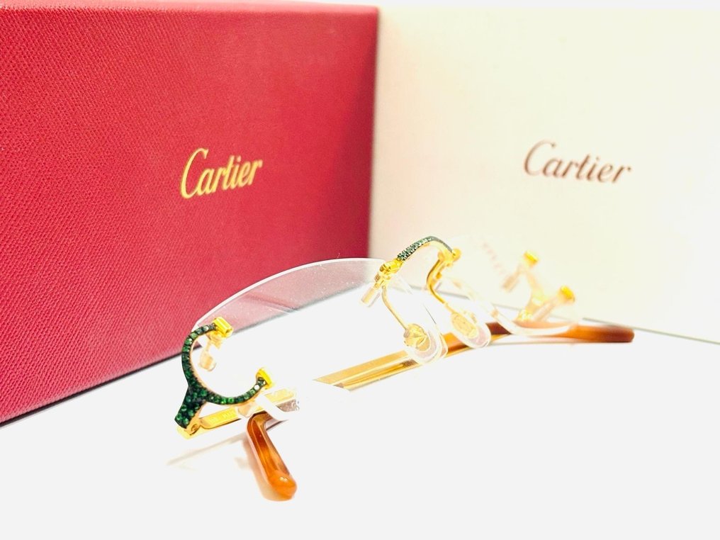 Cartier - Piccadilly Gold 0.50 Ct Natural Emeralds - Occhiali da sole #1.1