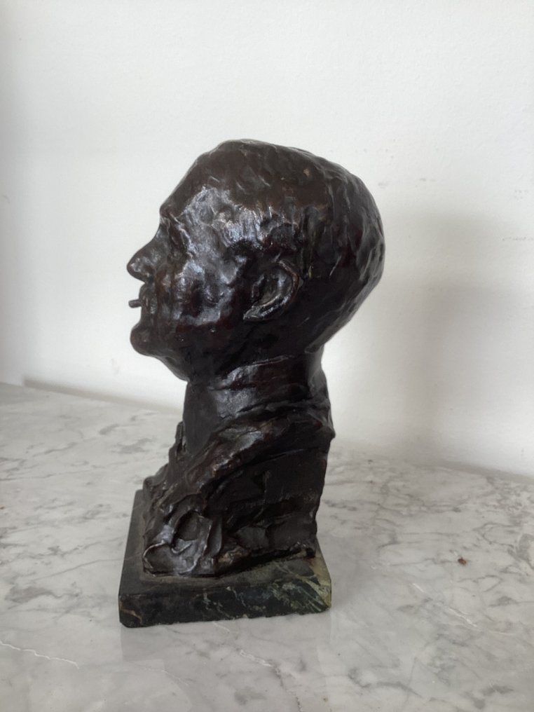 A. Valsuani - Yvonne Serruys (1873-1953) - Sculptură, Pierre Mille - 28 cm - Bronz #2.1